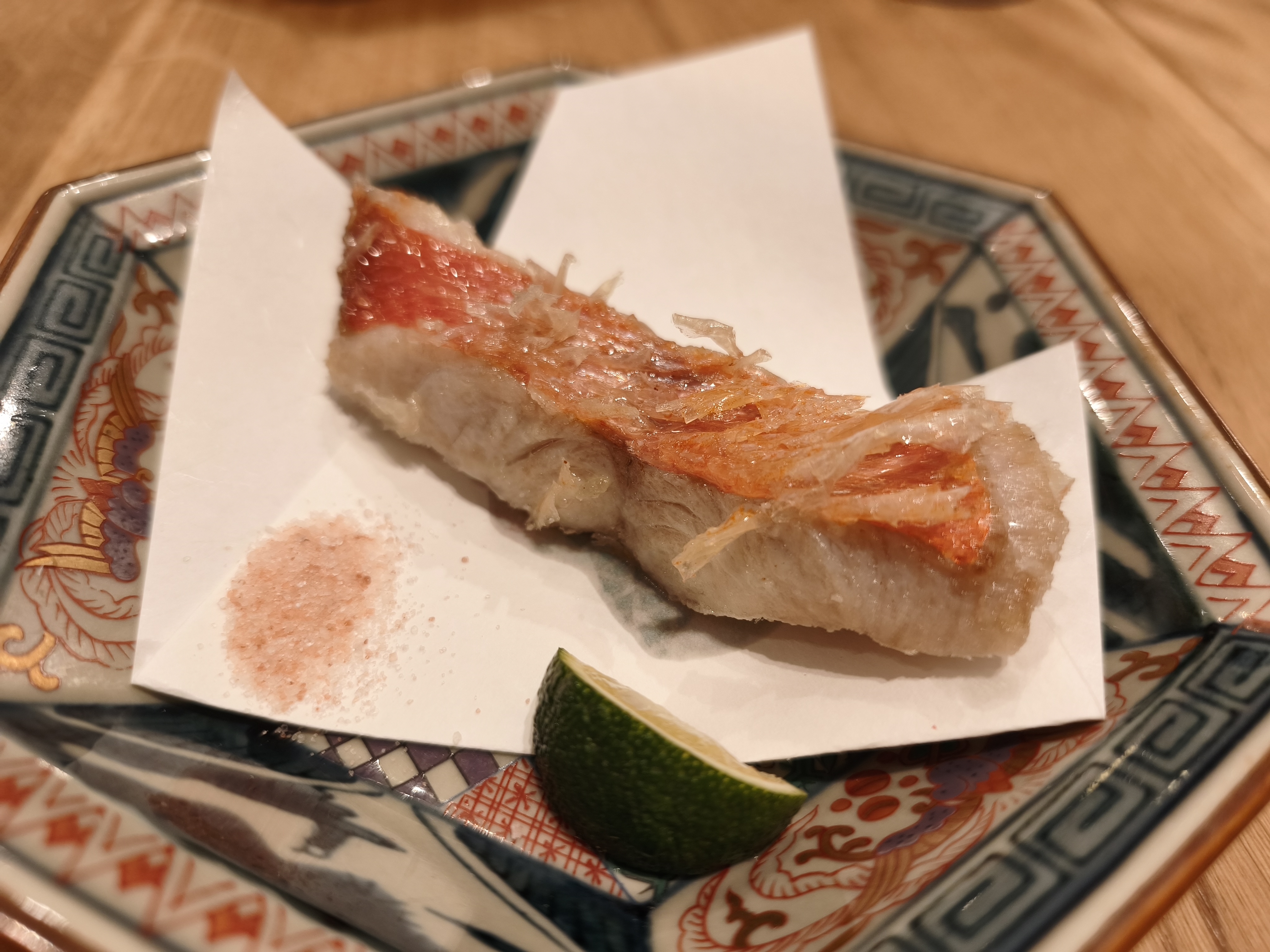 あおなみ 金目鯛の松笠揚げ