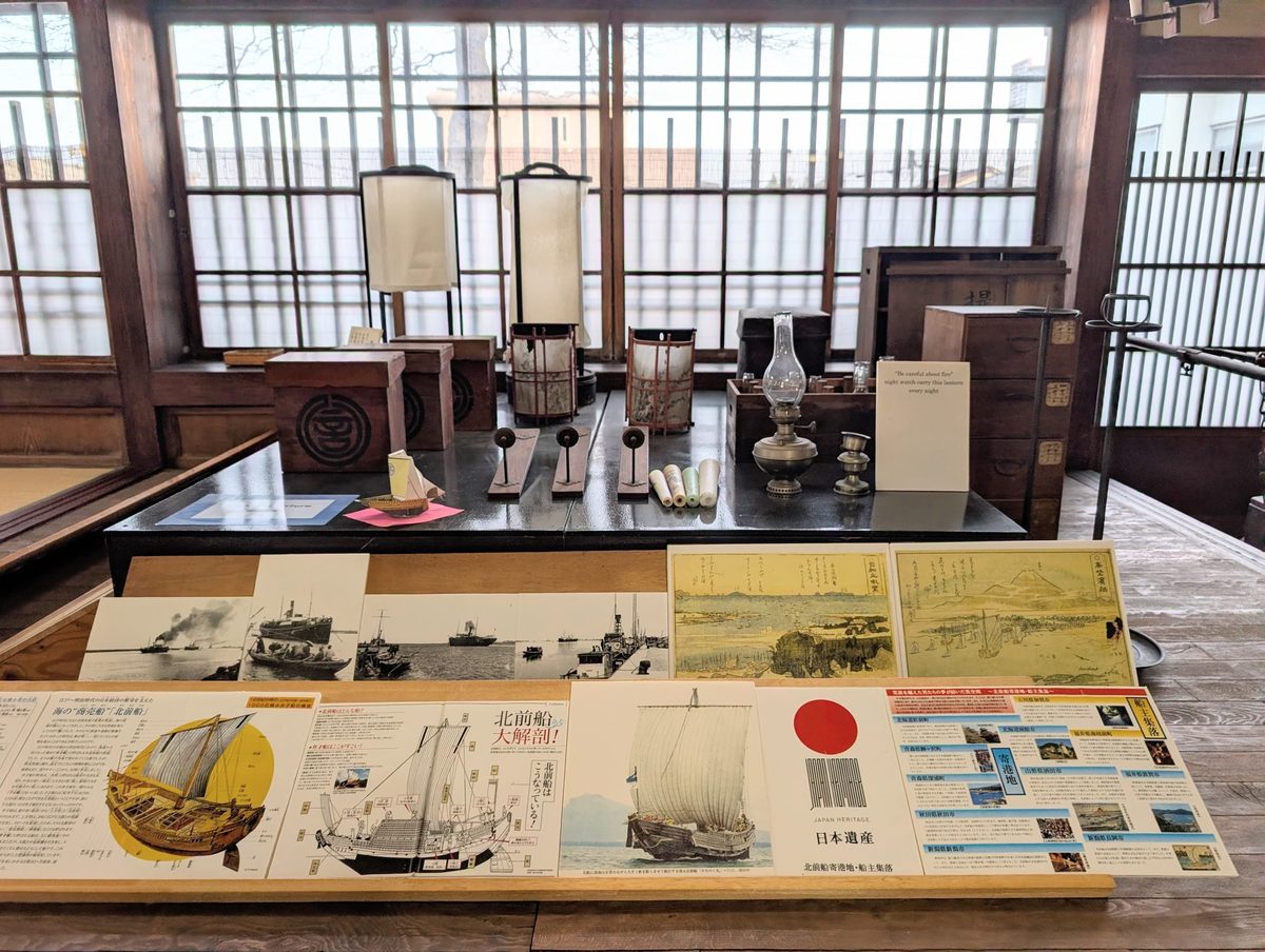 北前船の歴史も展示されている
