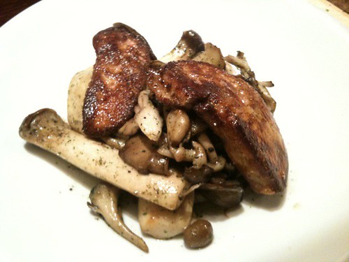 きのことフォアグラのソテー。