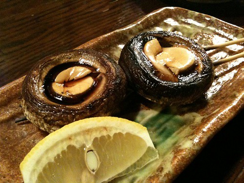 椎茸の串焼き。