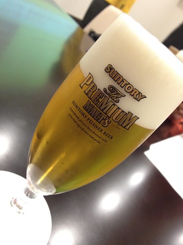 工場見学の後は、プレモル生の試飲会です。＠ザ・プレミアム・モルツ講座