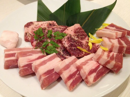 サムギョプサルの盛り合わせ@TEJI TOKYO 西新宿店