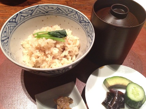 食事：秋刀魚御飯　湯葉赤だし＠暗闇坂宮下 麻布十番