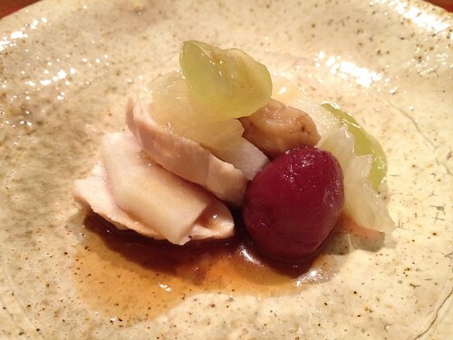 丹波鶏の蒸し煮 グレープフルーツソース＠暗闇坂宮下 麻布十番