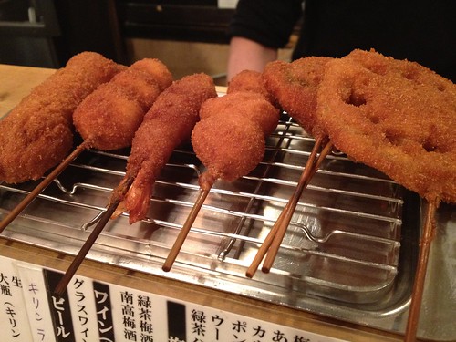 お任せ串揚げセット600円@串かつ どて焼き 名代 幡ヶ谷店