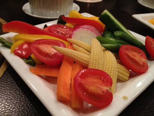 バーニャカウダー。唯一の野菜かも。@格之進R