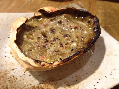 かに味噌甲羅焼き 599円＠鰓呼吸 麻布十番商店街