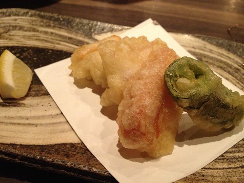 穴子人参万願寺唐辛子天ぷら@料理屋壱