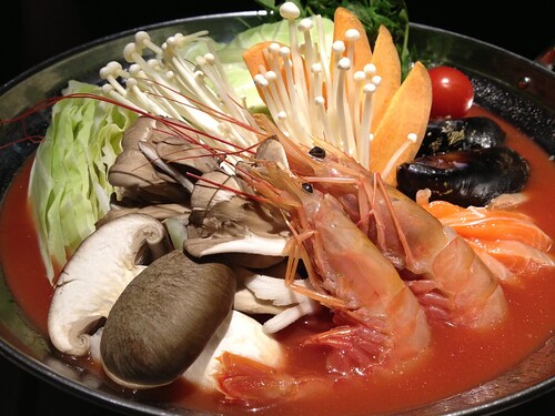 超豪華スペイン風海鮮完熟トマト鍋@水想