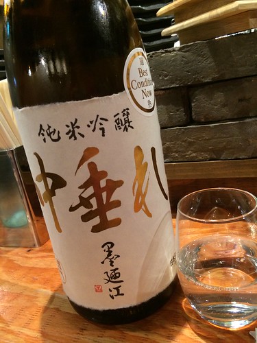 純米吟醸　墨廼江　中垂れ@炭火焼 えびすや