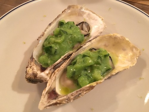 日生の生ガキときゅうりのソース@アトリエフジタ